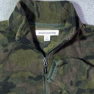 Amazon‎ Essentials XXL Camo Fleece Jacket Full Zip Green Casual Outdoors Kids